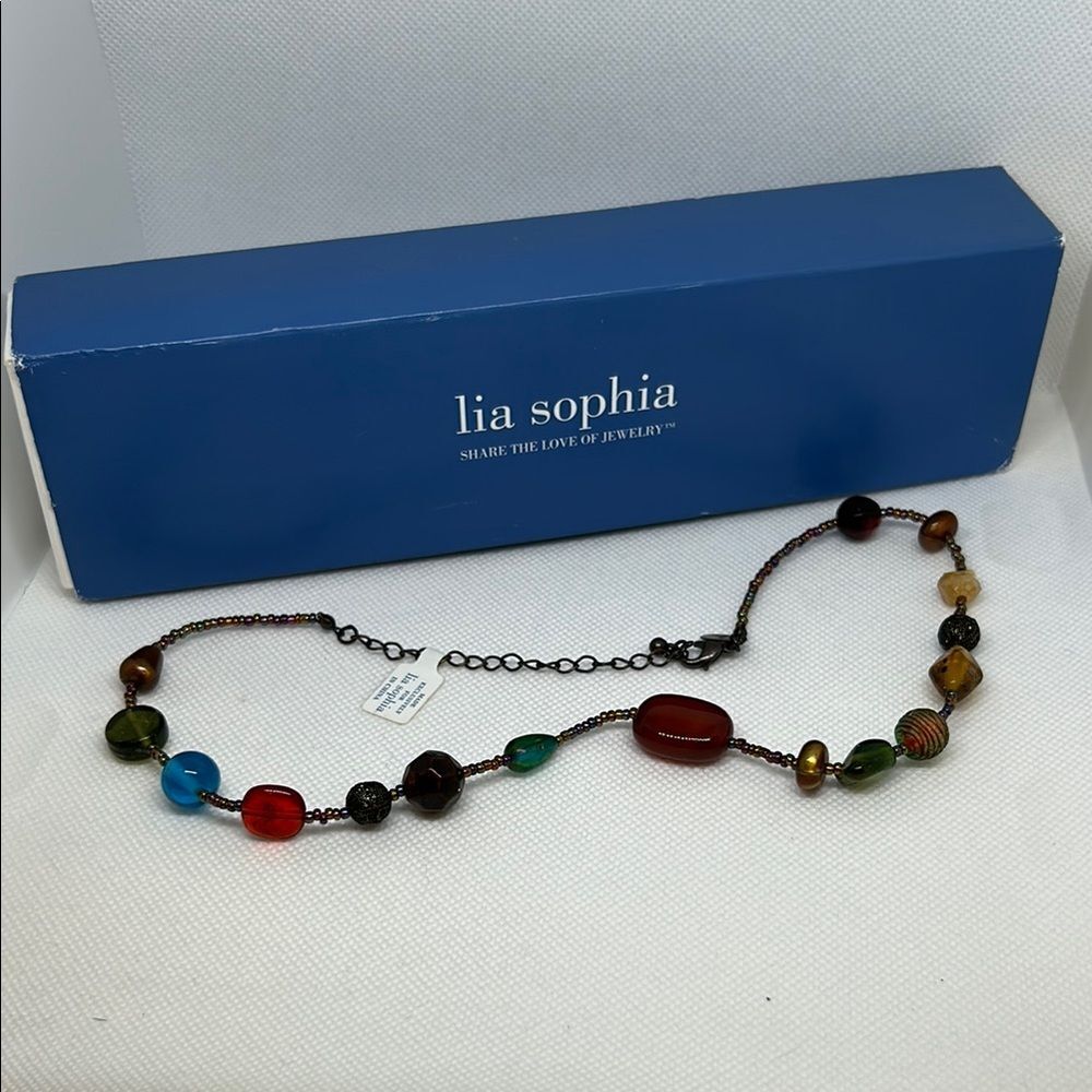 Lia Sophia Multicolor Beaded Necklace